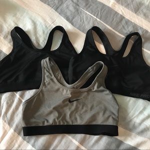3 Nike sports bras